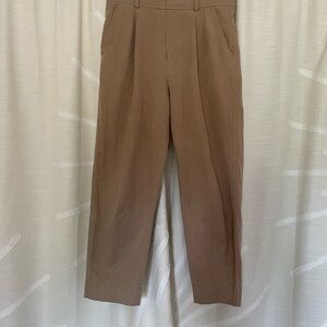 Tan Pleated Chino Pants